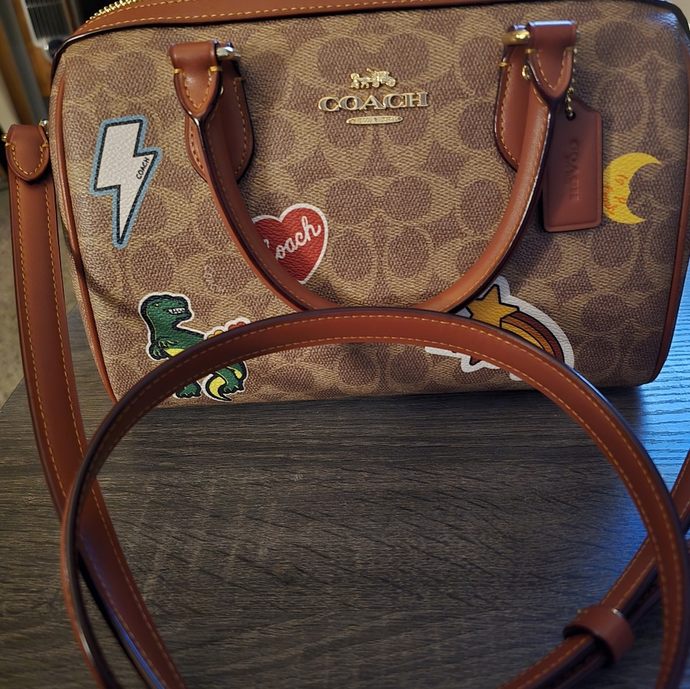 Coach Rowan Satchel Bag in signature canvas